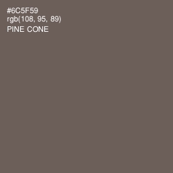 #6C5F59 - Pine Cone Color Image